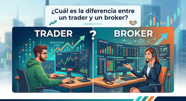 ¿Cuál es la diferencia entre un trader y un broker?