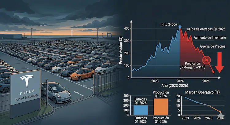 ¿Tesla a $145? JPMorgan lanza un jarro de agua fría y prevé una caída adicional del 60%