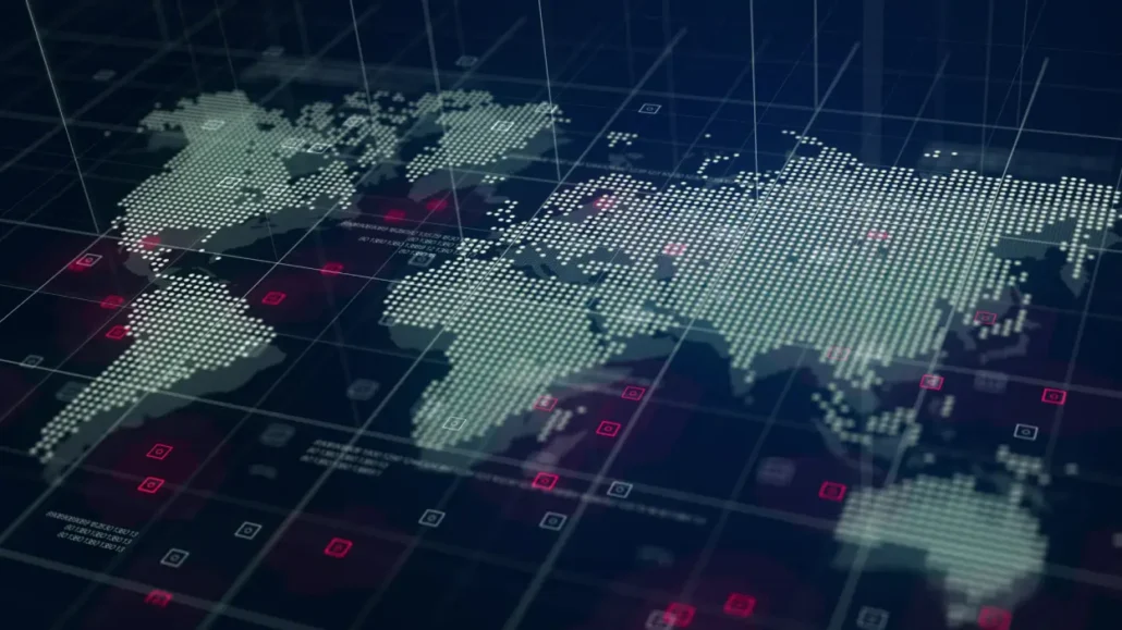 mapa digital del mundo representando posibles conflictos